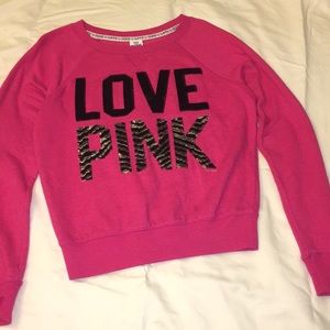 PINK SWEATSHIRT!!